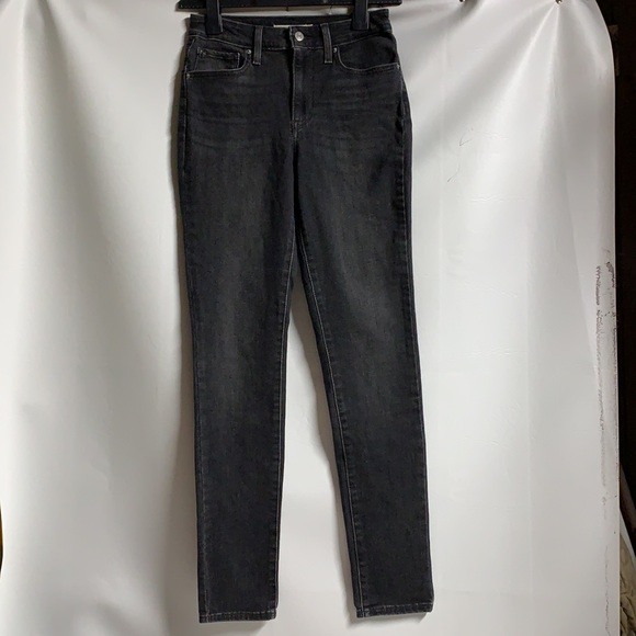 Levi’s 721 women’s size 27 charcoal high rise skinny denim Stretch Jeans. - Picture 1 of 15